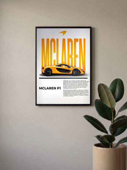 McLaren P1 Track Weapon Cars Poster