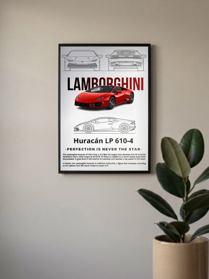 Lamborghini Huracan LP 6104 Cars Poster