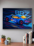 Subaru BRZ Car Poster