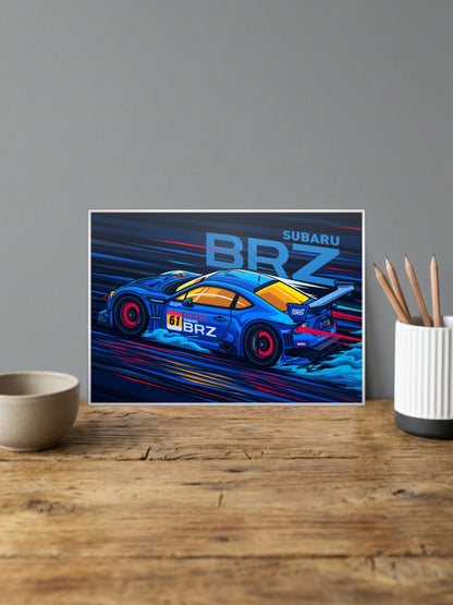Subaru BRZ Car Poster