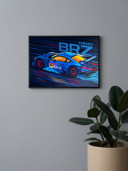 Subaru BRZ Car Poster