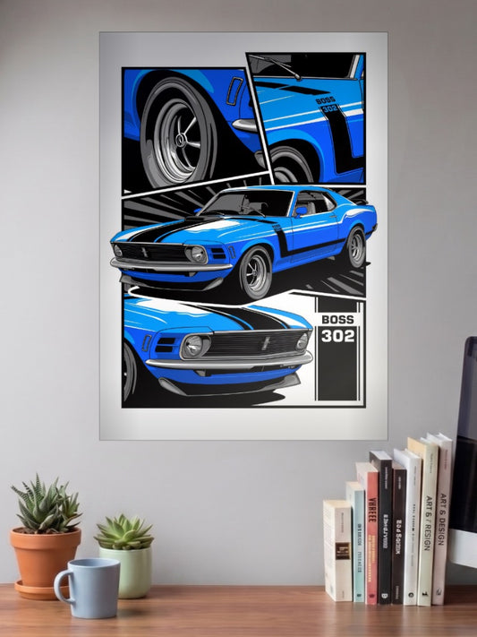 Ford Boss 302 Cars Poster
