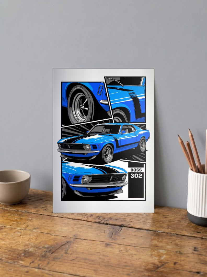 Ford Boss 302 Cars Poster