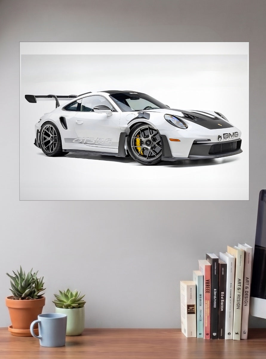 Mercedes AMG GT3 White Cars Poster