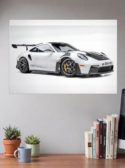 Mercedes AMG GT3 White Cars Poster