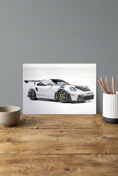 Mercedes AMG GT3 White Cars Poster