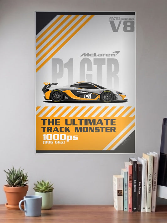 McLaren P1 GTR Cars Poster