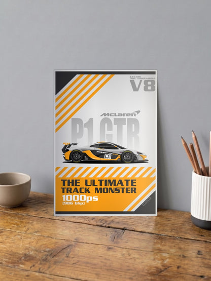 McLaren P1 GTR Cars Poster