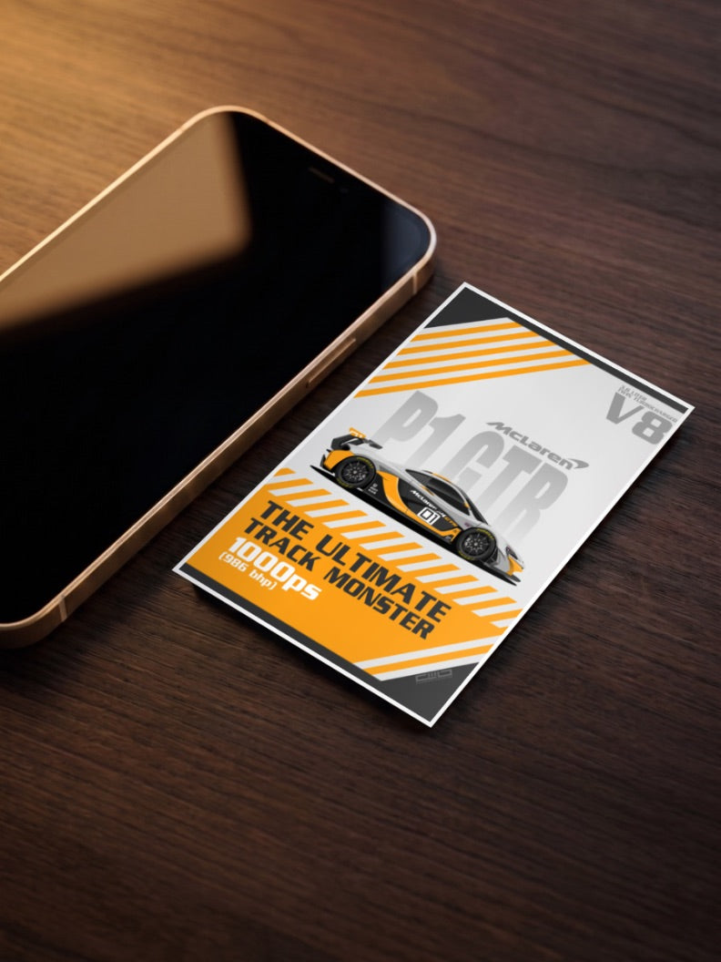 McLaren P1 GTR Cars Poster