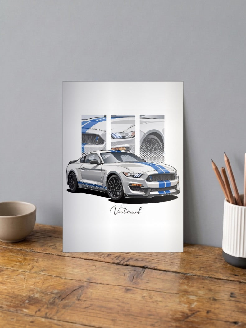 Ford Mustang Stampede Mode Cars Poster