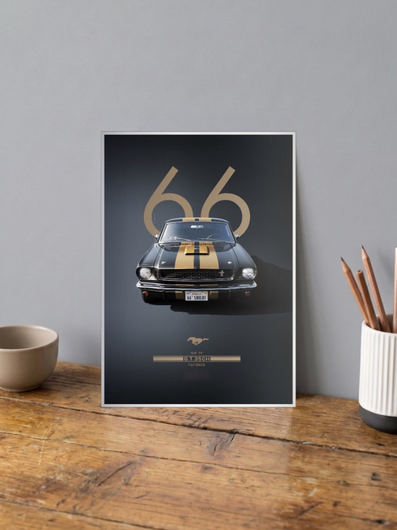 Ford 66 Mustang GT350 Cars Poster