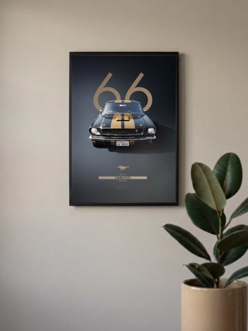 Ford 66 Mustang GT350 Cars Poster