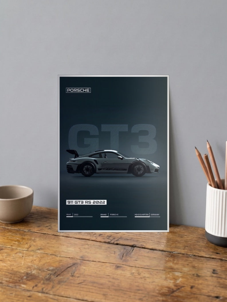 Porsche 911 GT3 Cars Poster