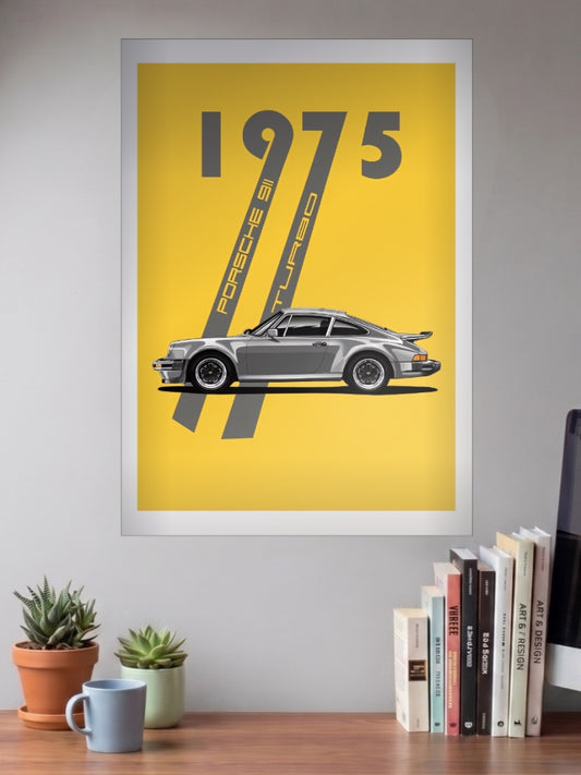 Porsche Turbo 1975 Cars Poster