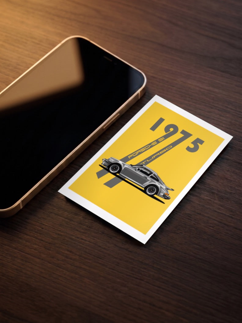 Porsche Turbo 1975 Cars Poster