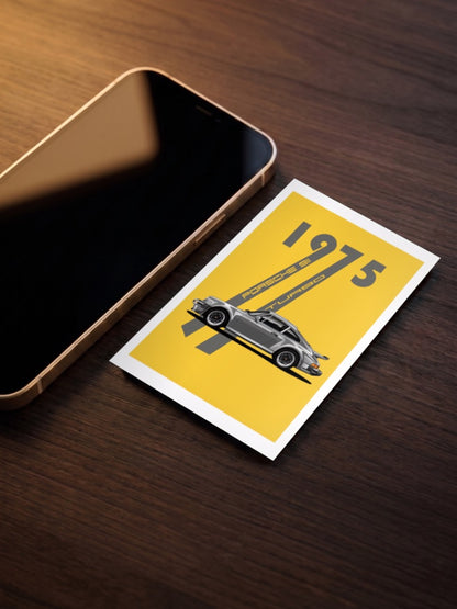Porsche Turbo 1975 Cars Poster