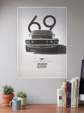 Born to Run Ford Mustang GT Car Poster