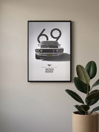 Born to Run Ford Mustang GT Car Poster