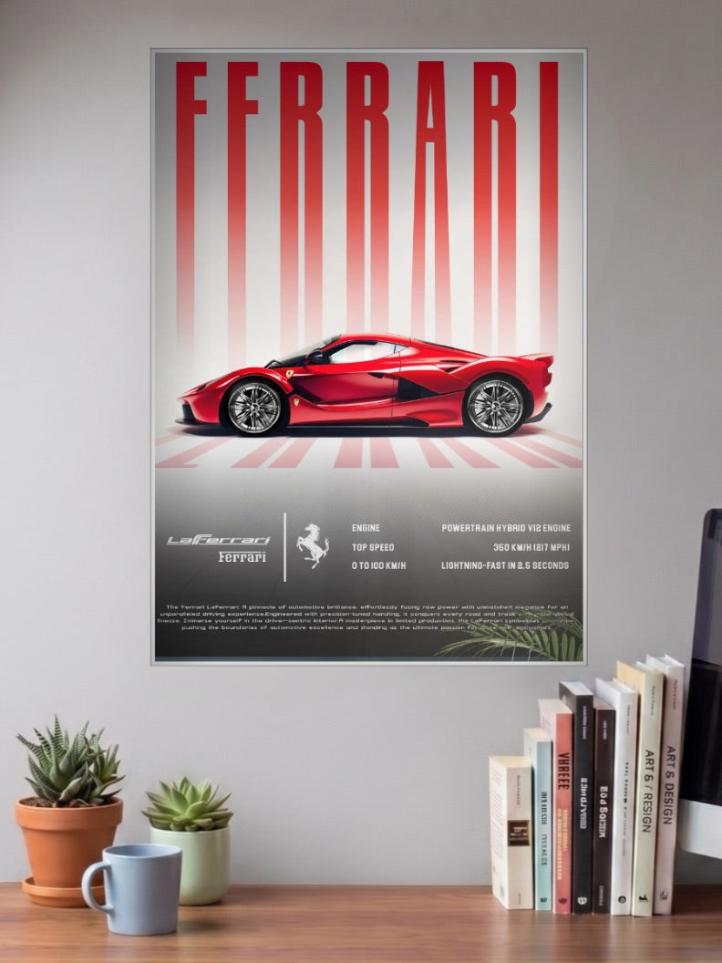 LaFerrari Prancing Horse Cars Poster
