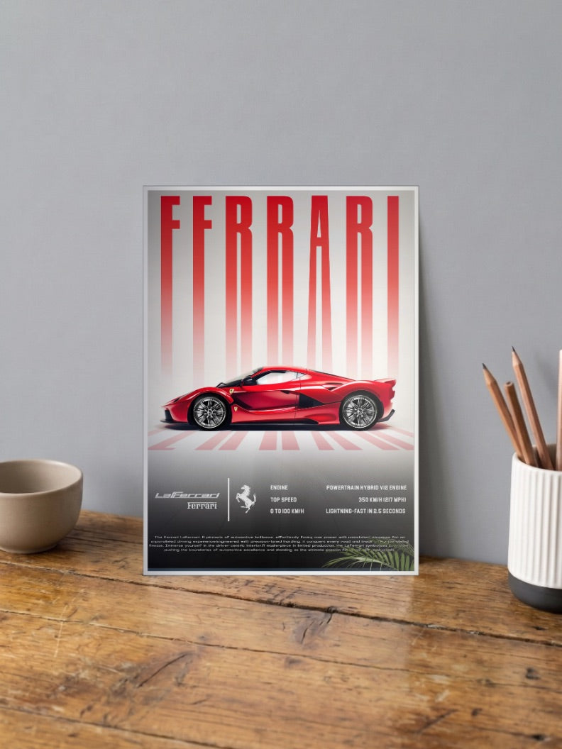 LaFerrari Prancing Horse Cars Poster