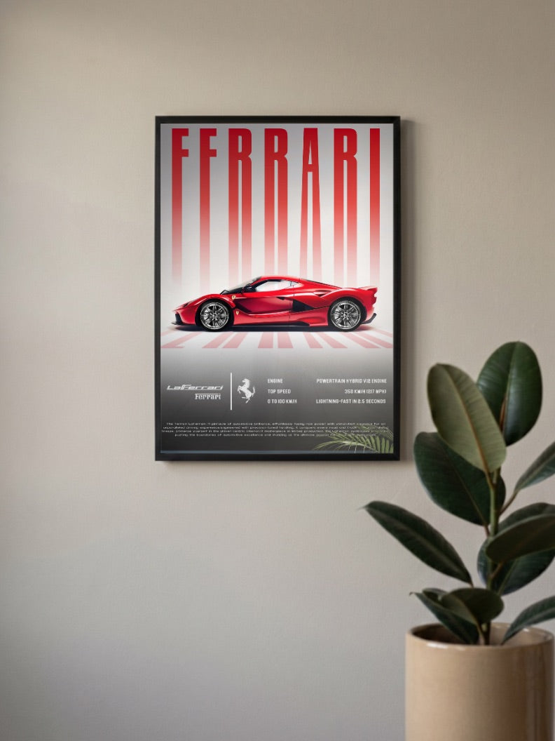 LaFerrari Prancing Horse Cars Poster