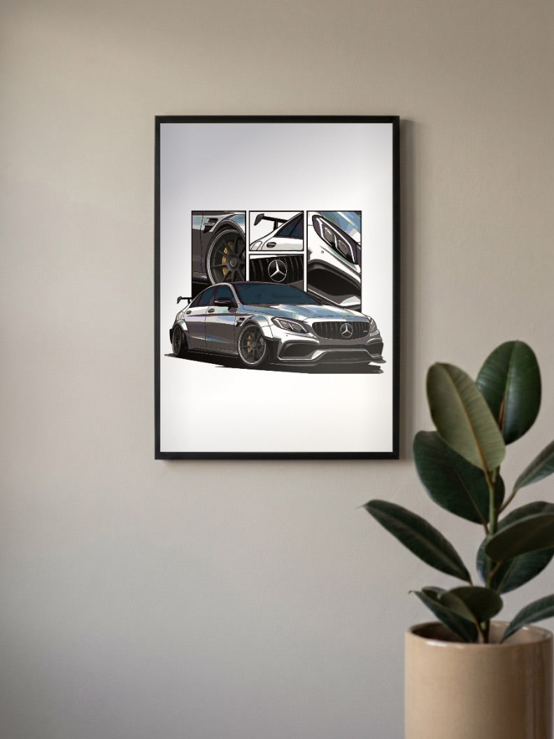BMW AMG S Coupe Car Poster