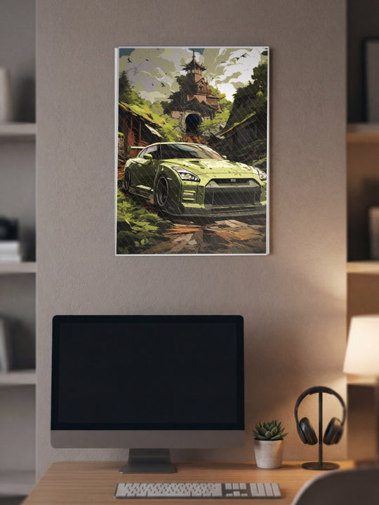 Aesthetic Nissan GTR Car Poster