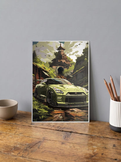 Aesthetic Nissan GTR Car Poster