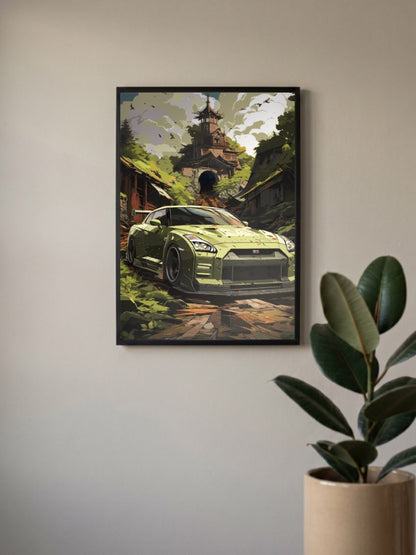 Aesthetic Nissan GTR Car Poster