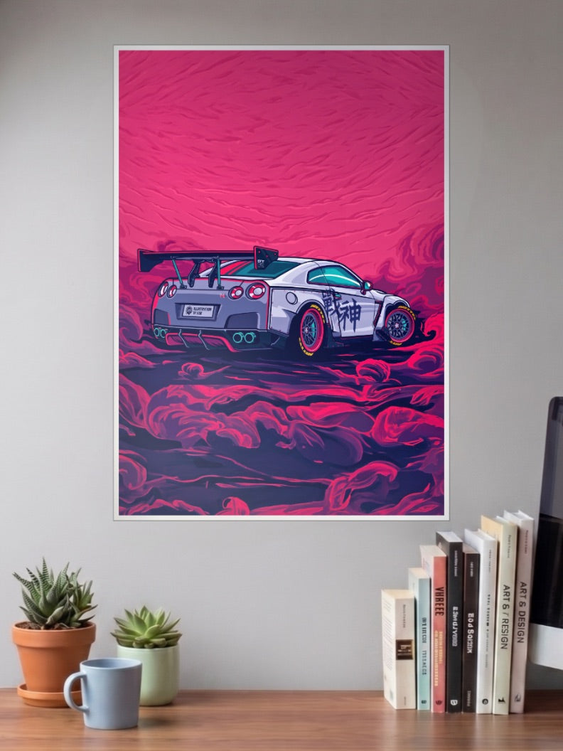 Classic Nissan GTR Car Poster
