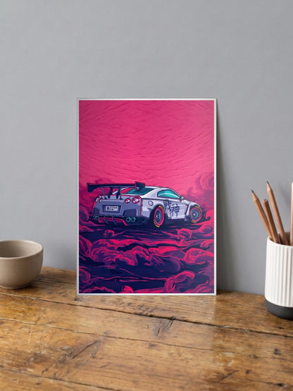 Classic Nissan GTR Car Poster