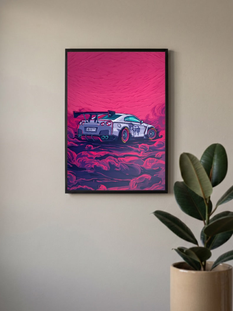 Classic Nissan GTR Car Poster