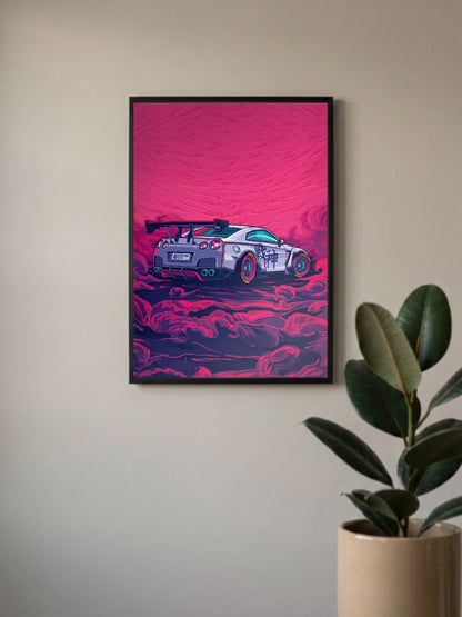 Classic Nissan GTR Car Poster