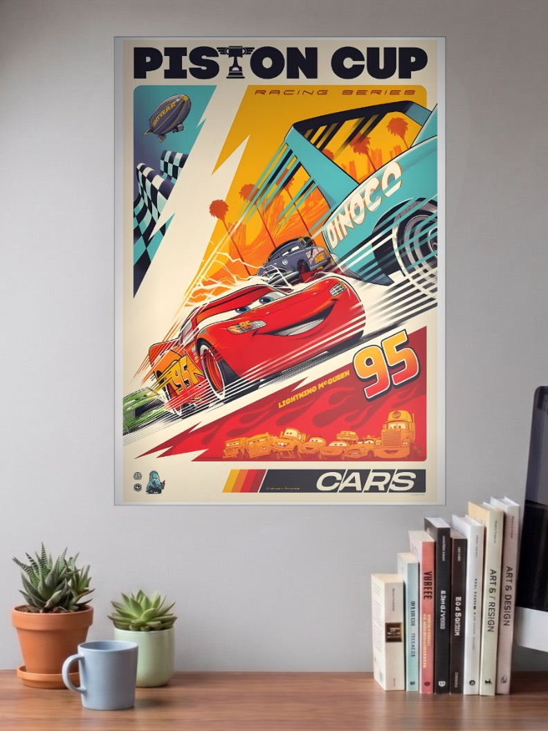 Lightning McQueen Piston Cup Disney Poster