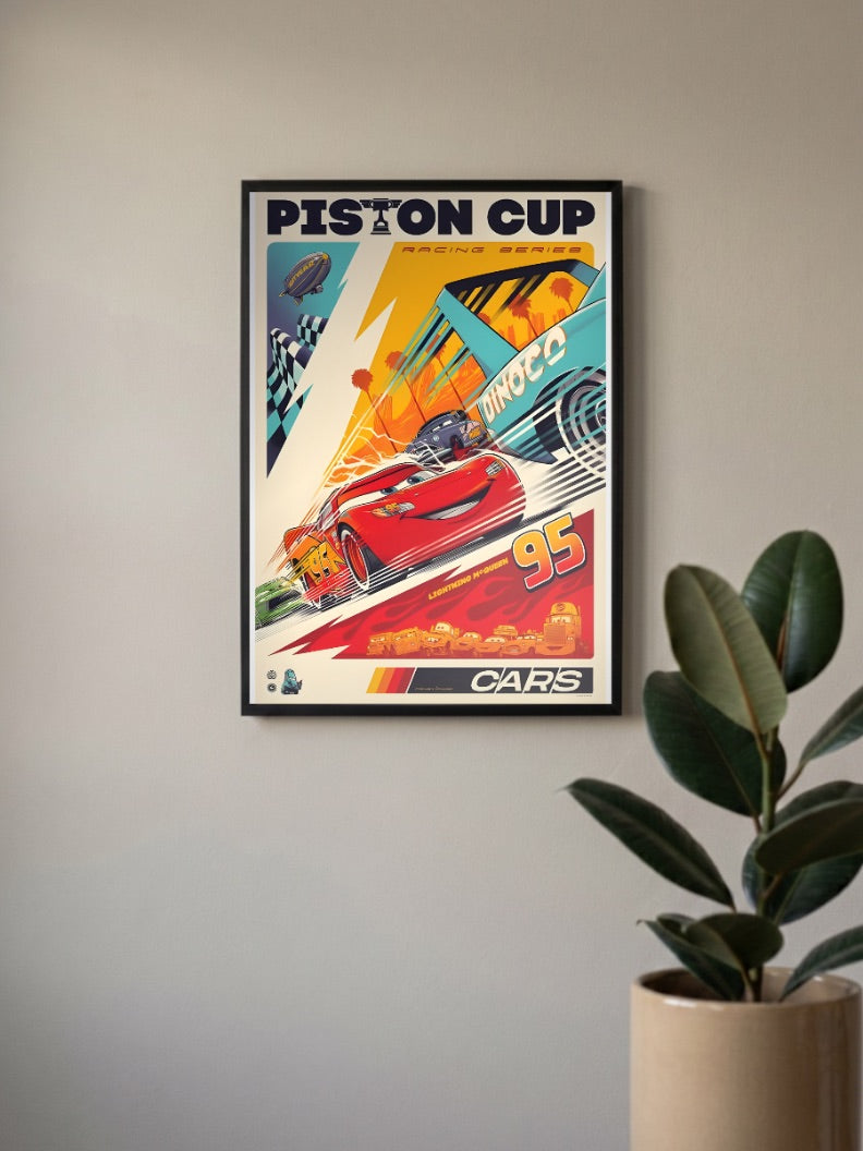 Lightning McQueen Piston Cup Disney Poster