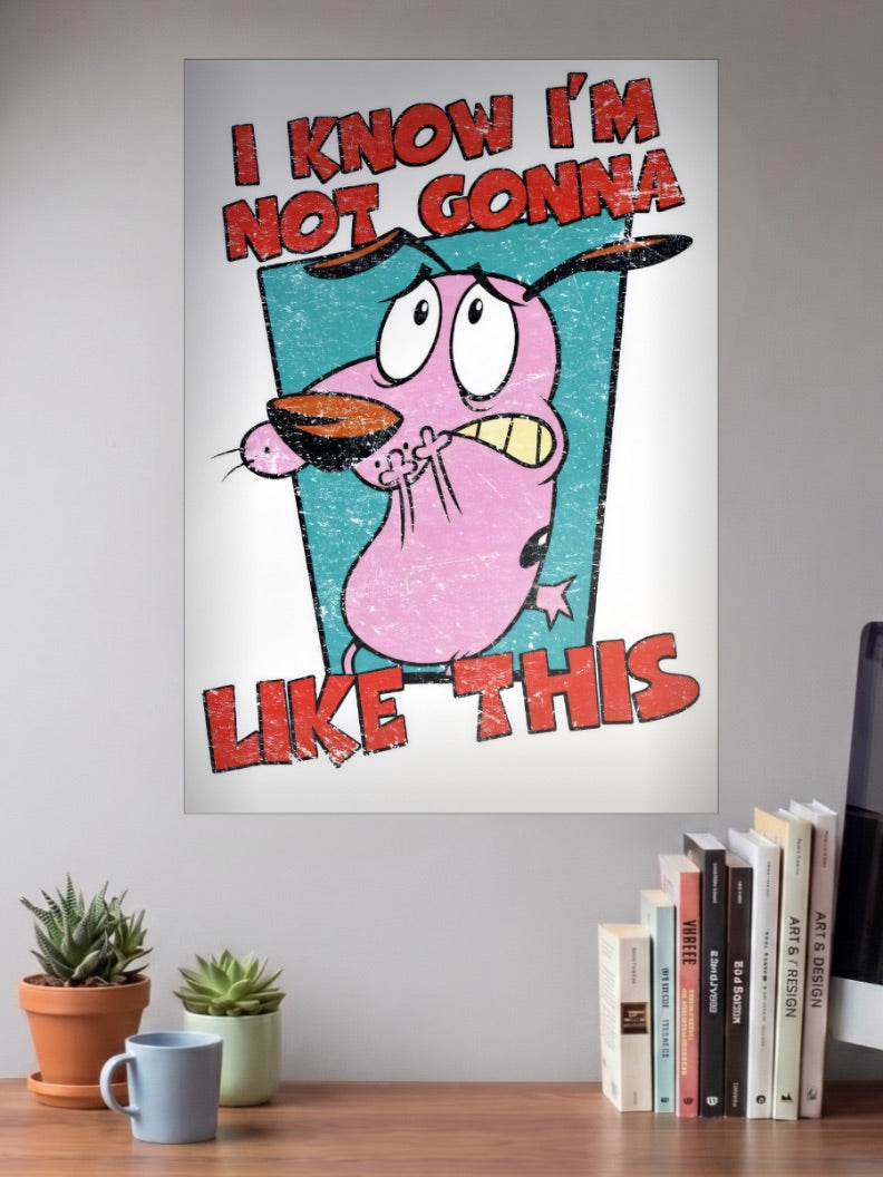 Courage the Cowardly Dog Cartoon Poster