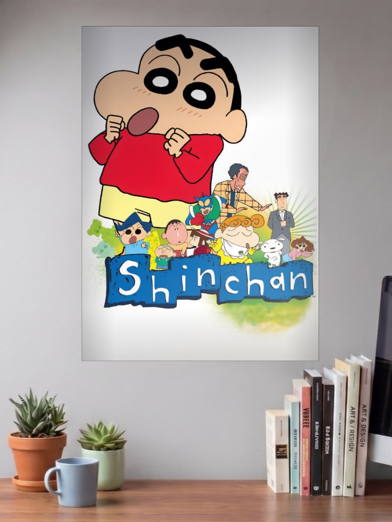 Crayon Shin Chan Family Cartoon Poster