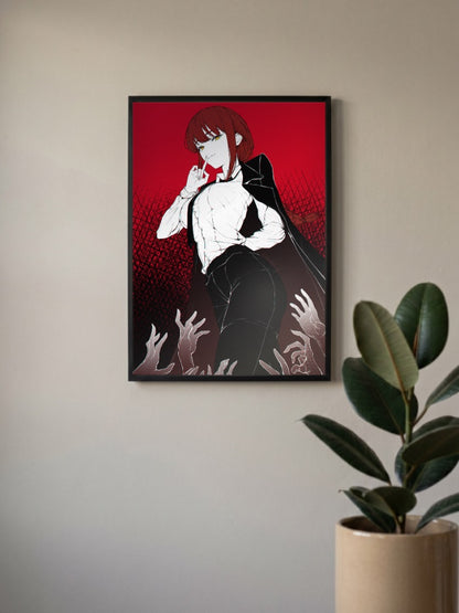 Makima Chainsaw Man Poster