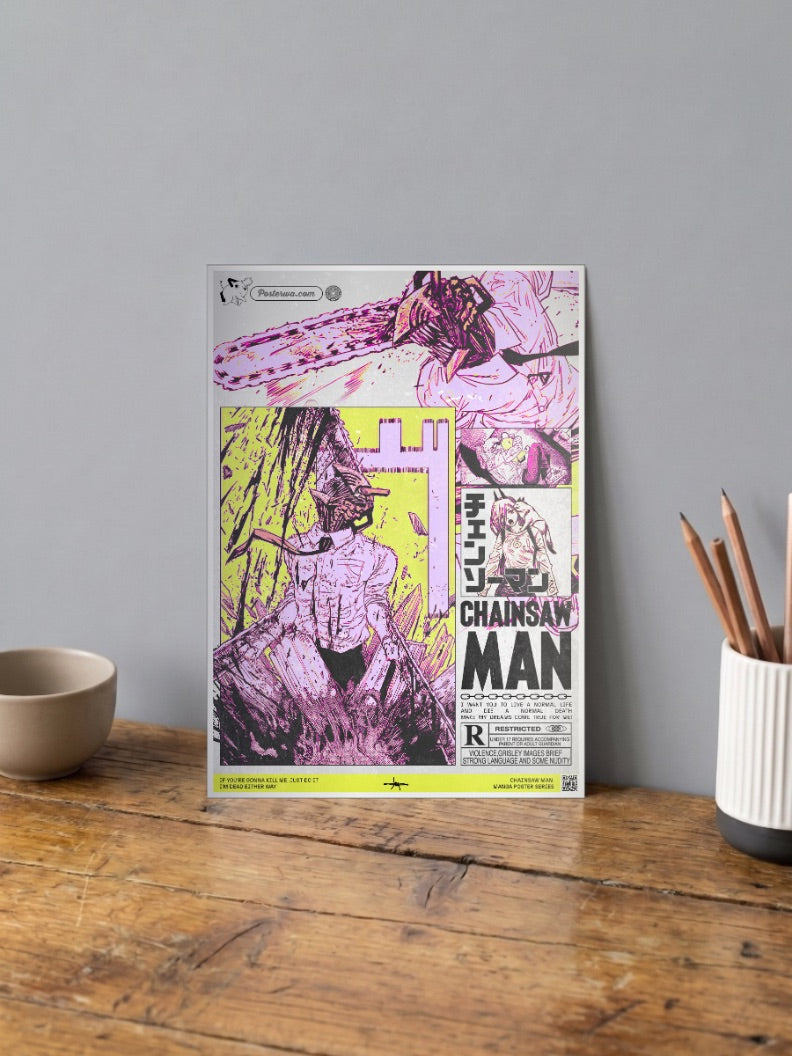 Chainsaw Man Manga Cover Poster