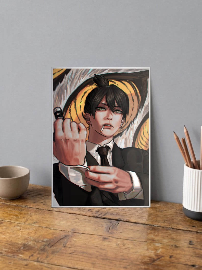 Aki Hayakawa Chainsaw Man Anime Poster
