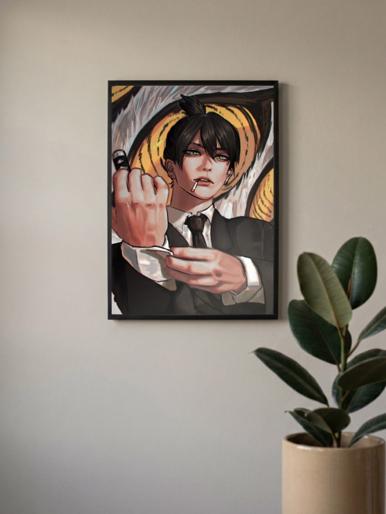 Aki Hayakawa Chainsaw Man Anime Poster