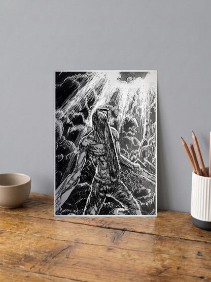 Denji Berserk Style Chainsaw Man Anime Poster