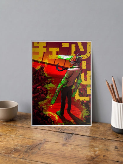 Denji Chainsaw Form Chainsaw Man Anime Poster