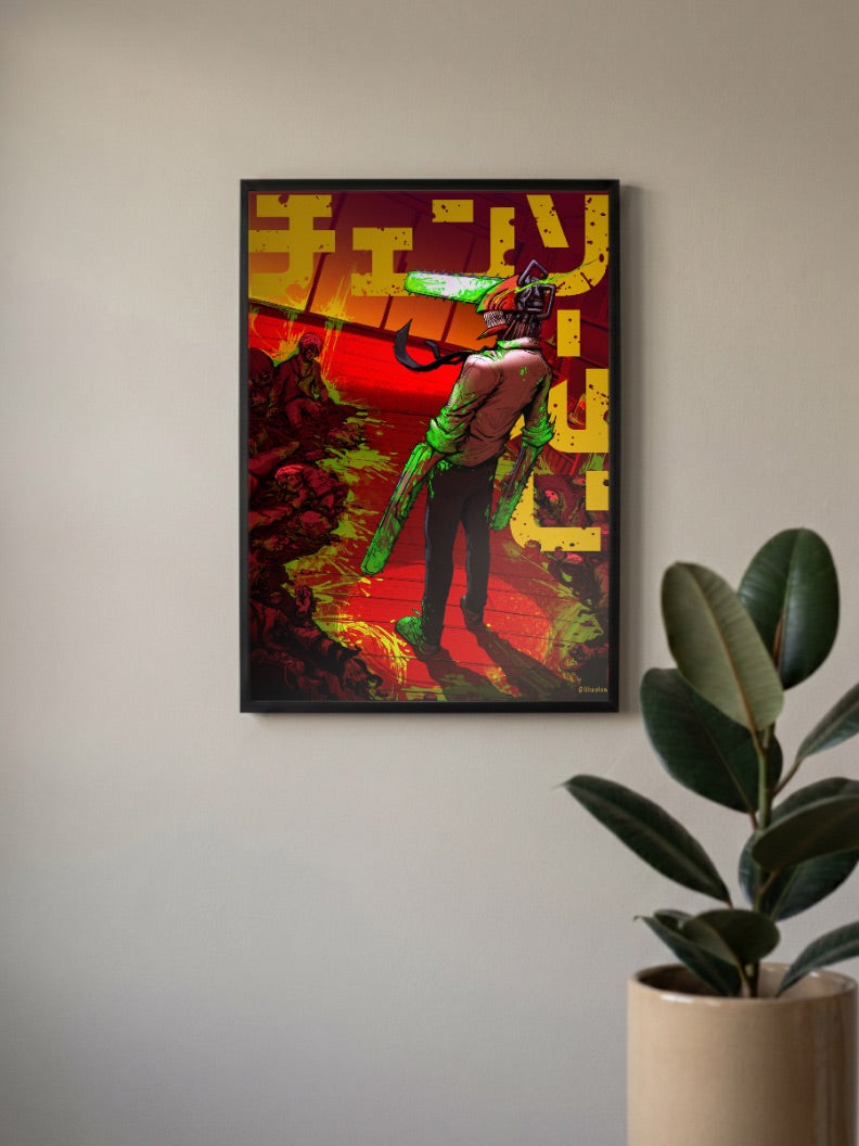 Denji Chainsaw Form Chainsaw Man Anime Poster