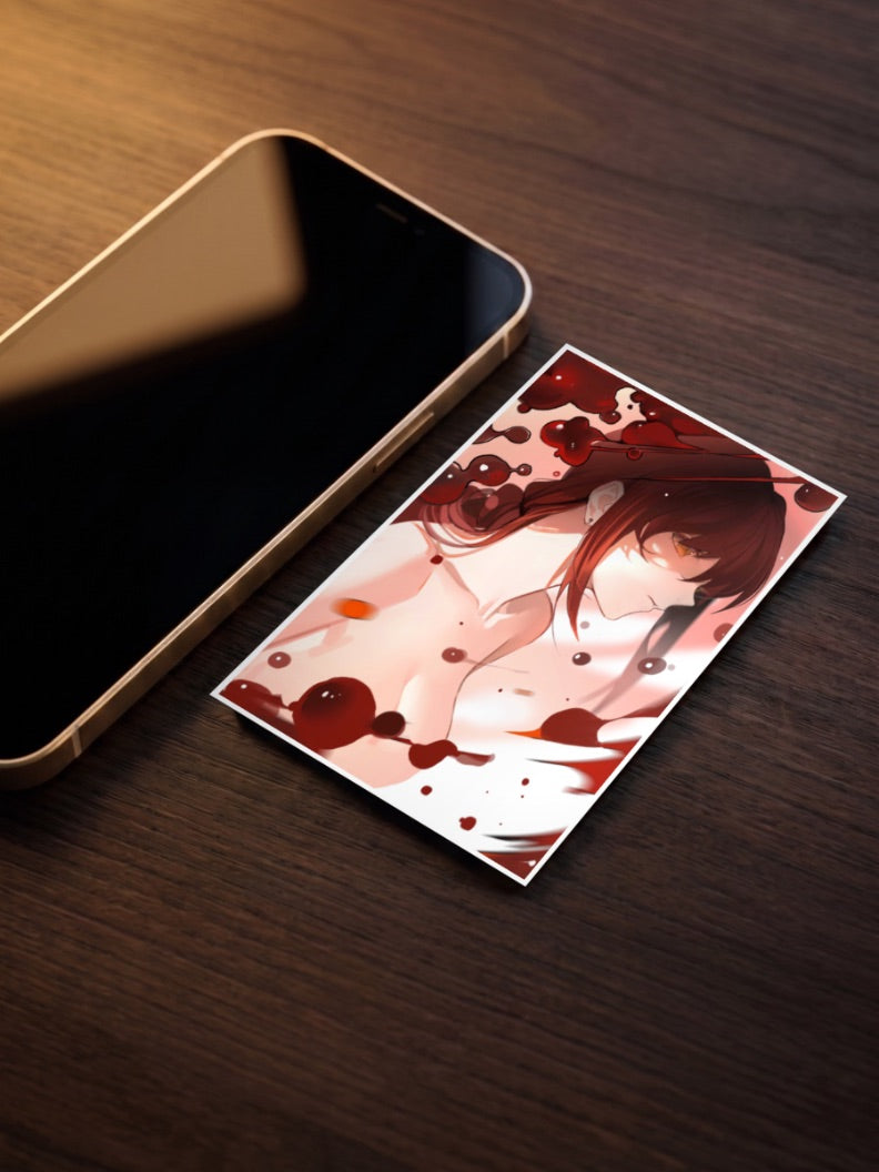 Makima Blood Red Chainsaw Man Anime Poster
