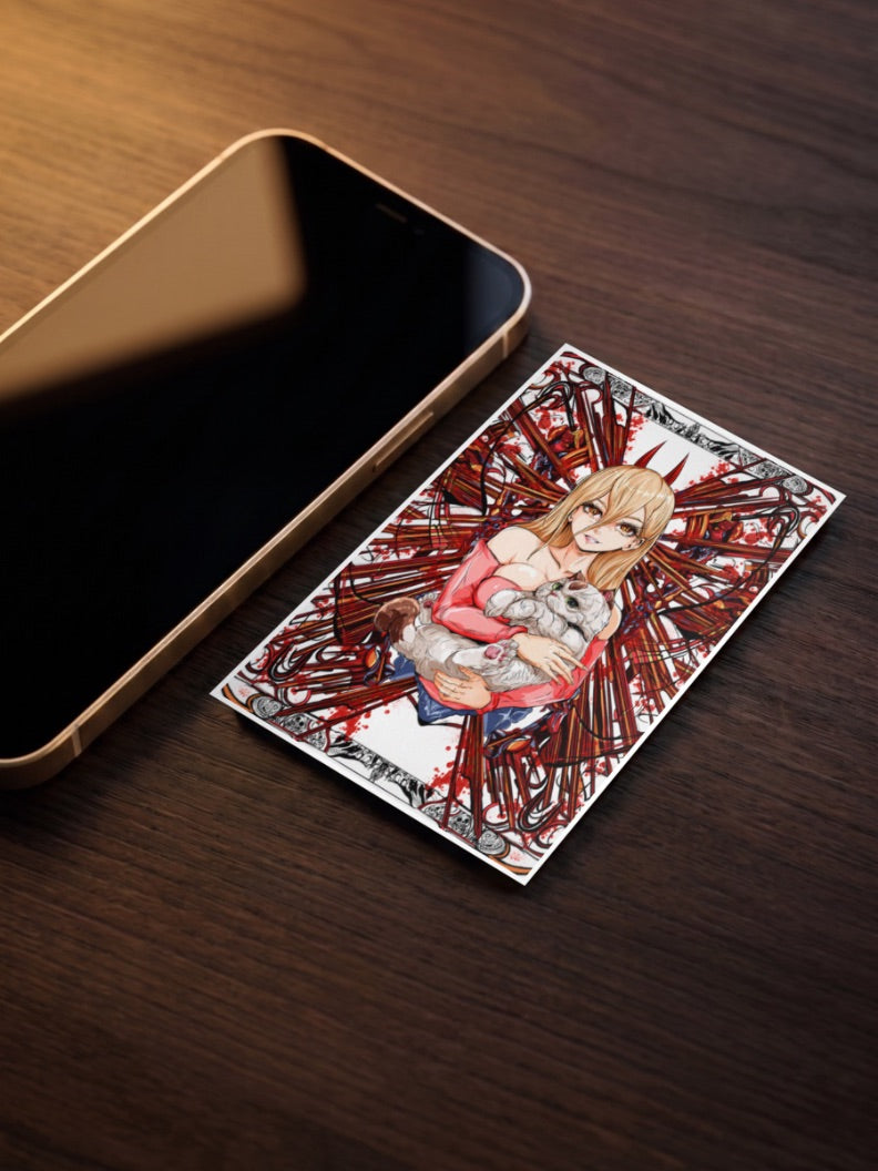 Power and Meowy Chainsaw Man Anime Poster
