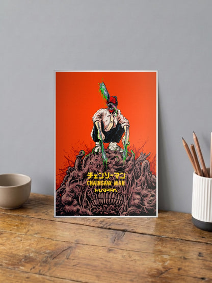 Denji Hybrid Form Chainsaw Man Anime Poster