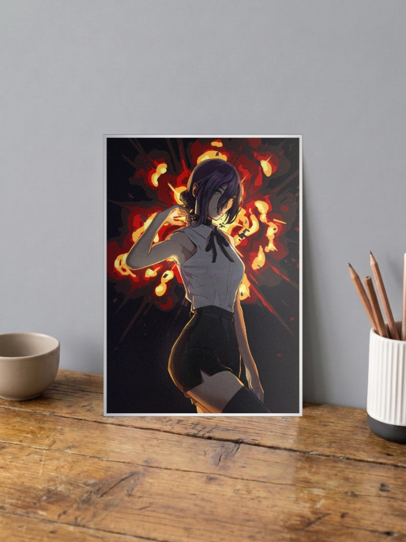 Reze Explosion Chainsaw Man Anime Poster