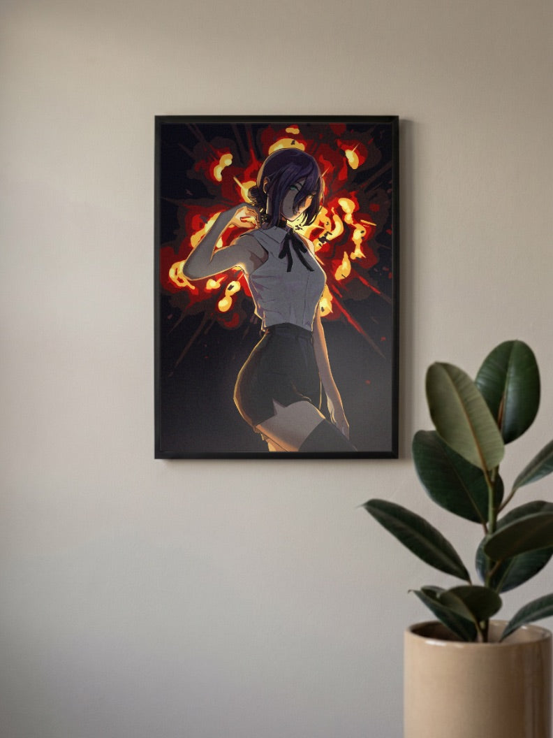Reze Explosion Chainsaw Man Anime Poster