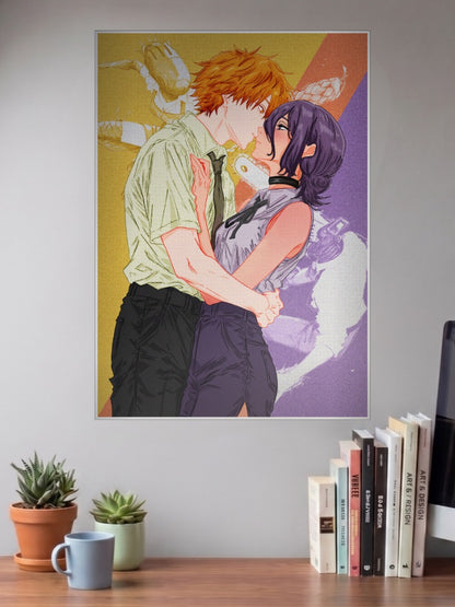 Denji and Reze Chainsaw Man Anime Poster